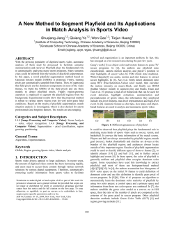 A New Method to Segment Playfield and Its Applications in Match