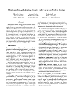 Strategies for Anticipating Risk in Heterogeneous