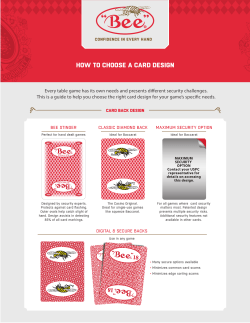 how to choose a card design - The United States Playing Card