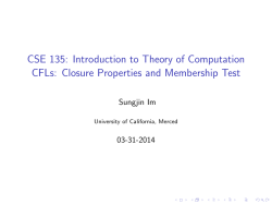 Closure Properties and Membership Test