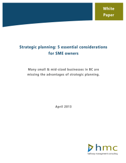Strategic planning: 5 essential considerations for SME