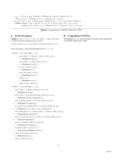 A. Proof of Lemma 1 B. Composition of MTTLs