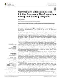 Extensional Versus Intuitive Reasoning: The Conjunction