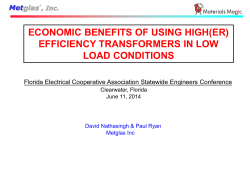 High Efficiency Transformers presented by David Nathasingh with