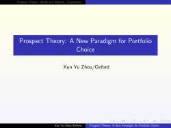 Prospect Theory: A New Paradigm for Portfolio Choice