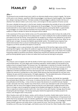 ENG 12 - Hamlet Act 5 Scene Notes