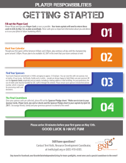 Player Packet - Granite State Independent Living