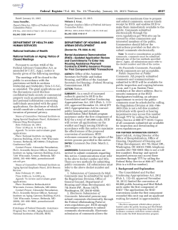 Federal Register/Vol. 80, No. 19/Thursday, January 29