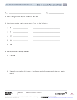 End-of-Module Assessment