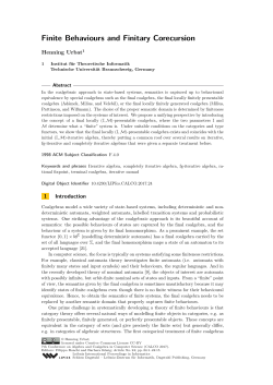 Henning Urbat. Finite Behaviours and Finitary Corecursion