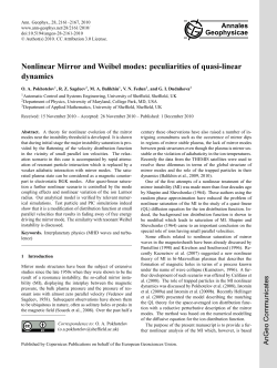 Nonlinear Mirror and Weibel modes: peculiarities of quasi