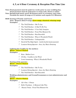 Ceremony and Reception Timeline with Examples