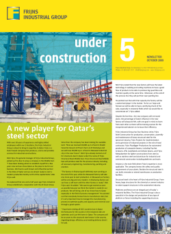 A new player for Qatar`s steel sector