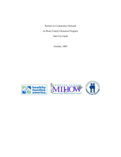 In-Home Family Education Program Start-Up Guide