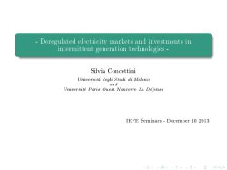 Deregulated electricity markets and investments in