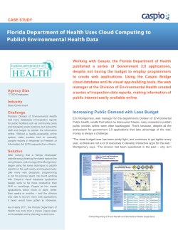 Florida Department of Health Uses Cloud Computing to