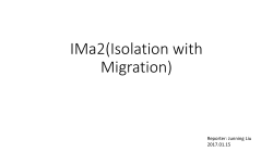 IMa2(Isolation with Migration)