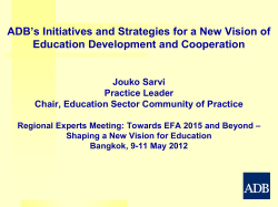 Meeting with HoDs Education Sector by 2020: Plan of Operations 18