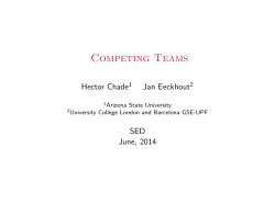 Competing Teams