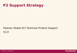 Tier 2 - Pearson International Technical Product Support