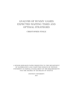 Analysis of Rummy Games: Expected Waiting