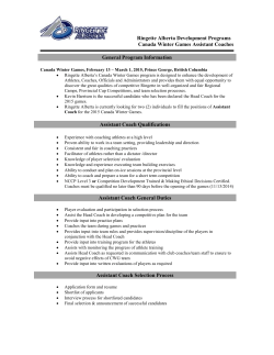 Ringette Alberta Development Programs Canada Winter Games