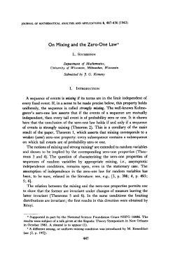 On Mixing and the Zero-One Law