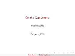 On the Gap Lemma