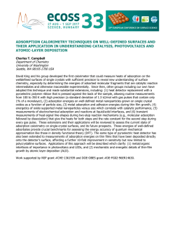 adsorption calorimetry techniques on well-defined
