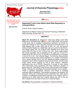 JEPonline Segmental Trend Lines Define Heart Rate Response to