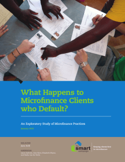 What Happens to Microfinance Clients who Default?