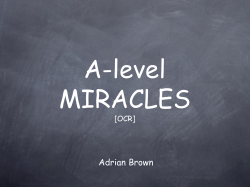 OCR A-level Miracles