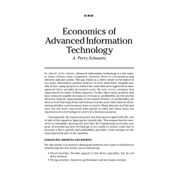 Economics of Advanced Information Technology