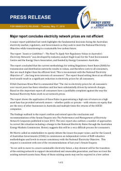 Major report concludes electricity network prices are not efficient (17