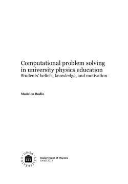 Computational problem solving in university physics