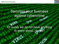 Security Research Institute - Wanneroo Business Association