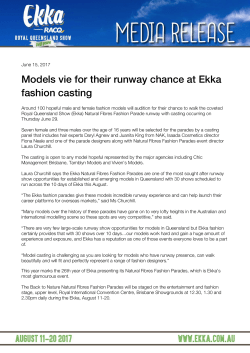 Models vie for their runway chance at Ekka fashion casting