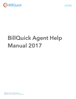 BillQuick Agent Help Manual 2017