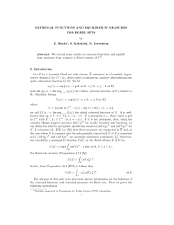EXTREMAL FUNCTIONS AND EQUILIBRIUM MEASURES FOR