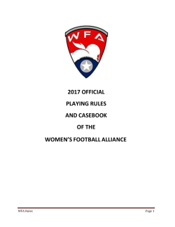 2017 OFFICIAL PLAYING RULES AND CASEBOOK OF THE