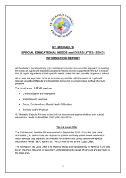 INFORMATION REPORT - St Michaels RC Primary School WebMail