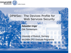 DPWS: the Devices Profile for Web Services - Institut