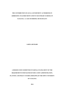 the contribution of local government authorities in addressing