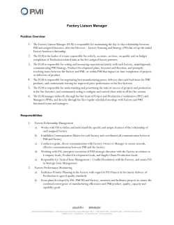 Factory Liaison Manager - Pacific Market International