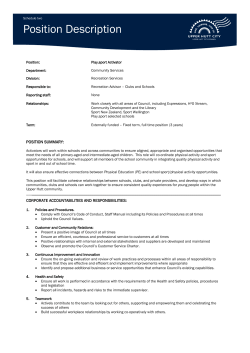 Position Description - Upper Hutt City Council