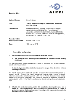 Question Q245 National Group: French Group Title: Taking unfair