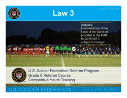 2017 Grade 8 - Law 3 The Number of Players