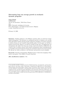 Discounting long run average growth in stochastic dynamic programs1
