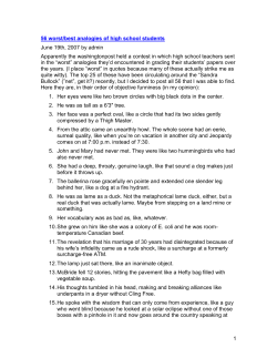 Humor-56 worst analogies