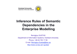 Inference Rules of Semantic Dependencies in the Enterprise